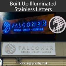 Built Up Illuminated Stainless Letters